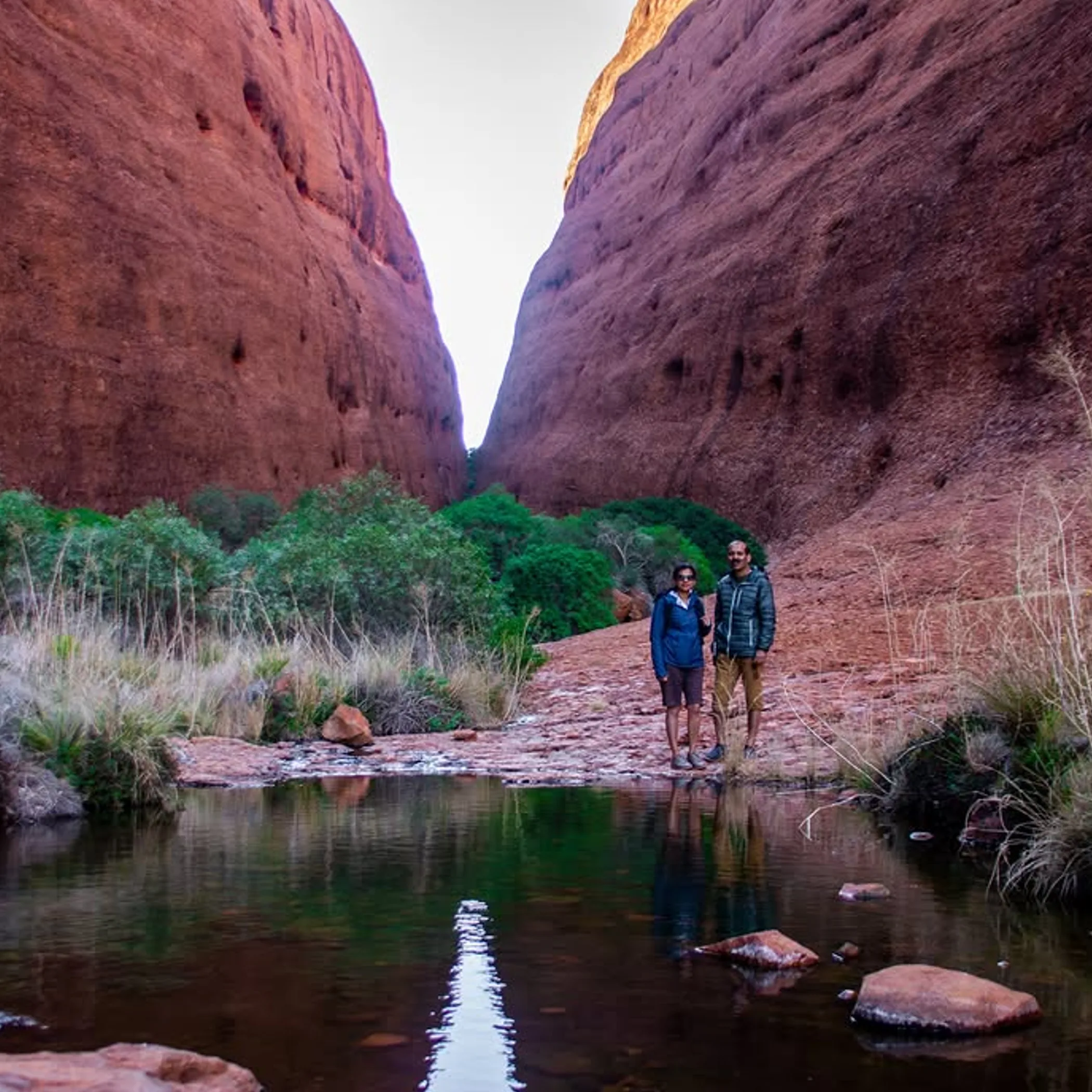 sunrise sky colors at uluru summer