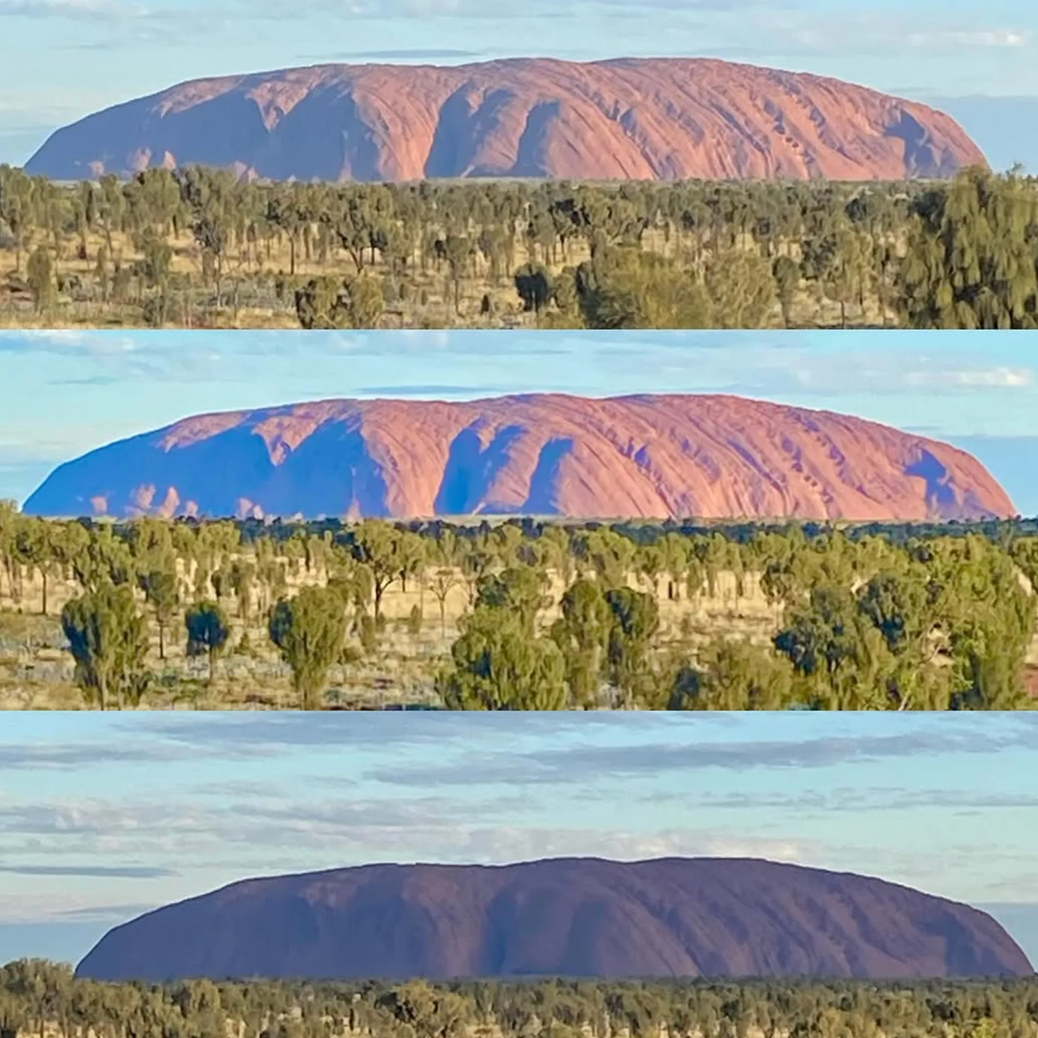 tour group watching uluru sunrise